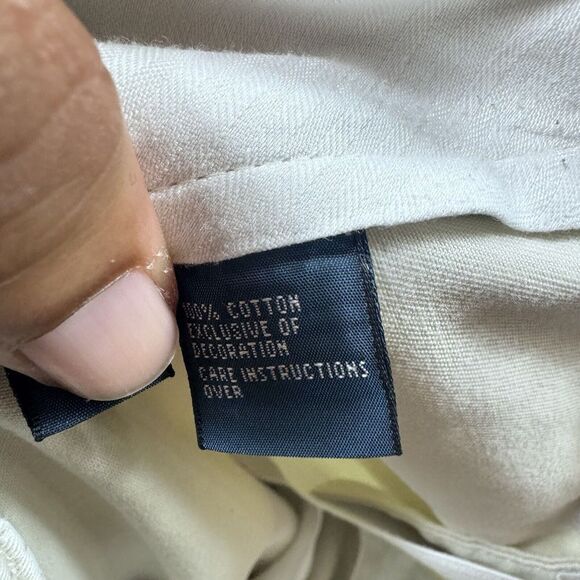 VINTAGE Polo Ralph Lauren Pants 36x32 Tan Chino Khaki Preppy Preston Chino - Picture 9 of 9